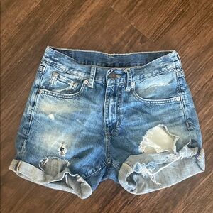 Relaxed cut off distressed Ralph Lauren shorts- fair